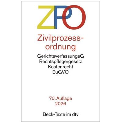 DTV Zivilprozessordnung, Livres spécialisés de Peter Gottwald - Publicité DTV Zivilprozessordnung, Livres spécialisés de Peter Gottwald - Publicité