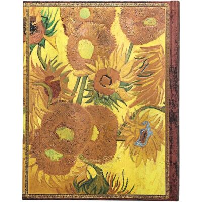 Paperblanks, Cahier + bloc-notes, Carnet Hardcover Van Gogh, Tournesols Ultra Ligné (A5, À rayures, Couverture rigide) - Publicité Paperblanks, Cahier + bloc-notes, Carnet Hardcover Van Gogh, Tournesols Ultra Ligné (A5, À rayures, Couverture rigide) - Publicité