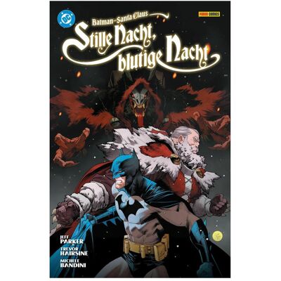 Panini Batman/Santa Claus: Stille Nacht, Blutige Nacht (Neuausgabe), Livre pour enfants de Stephen Segovia, Michele Bandini, Trevor Hairsine, Danny Kim, Christian Langhagen, Jeff Parker - Publicité Panini Batman/Santa Claus: Stille Nacht, Blutige Nacht (Neuausgabe), Livre pour enfants de Stephen Segovia, Michele Bandini, Trevor Hairsine, Danny Kim, Christian Langhagen, Jeff Parker - Publicité