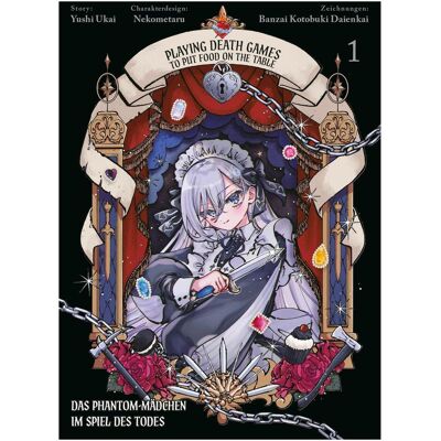 Panini Playing Death Games to put Food on the Table: Das Phantom-M, Livre pour enfants de Yushi Ukai, Banzai Kotobuki Daienkai, Nekometaru, Lasse Christian Christiansen - Publicité Panini Playing Death Games to put Food on the Table: Das Phantom-M, Livre pour enfants de Yushi Ukai, Banzai Kotobuki Daienkai, Nekometaru, Lasse Christian Christiansen - Publicité