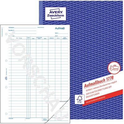 Avery Bulletin de versement, Métré - Publicité Avery Bulletin de versement, Métré - Publicité