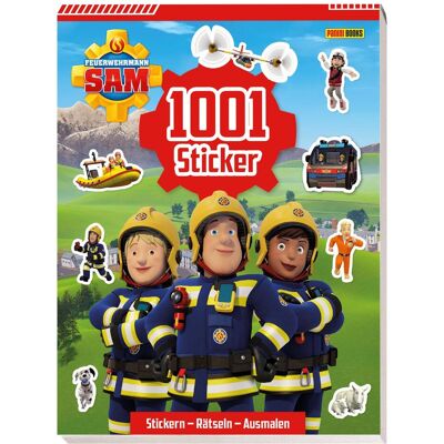 Panini, Autocollants, Sam le Pompier : 1001 autocollants : Stickers - Enigmes - Coloriage (1001 Autocollants) - Publicité Panini, Autocollants, Sam le Pompier : 1001 autocollants : Stickers - Enigmes - Coloriage (1001 Autocollants) - Publicité
