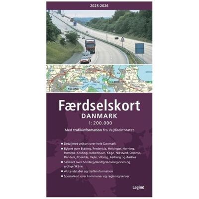 Adac Danmarks kortbog 2025-2026, Carte géographique - Publicité Adac Danmarks kortbog 2025-2026, Carte géographique - Publicité