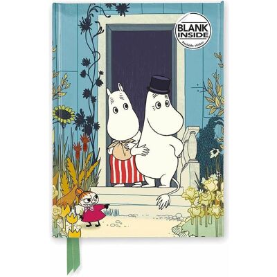 Browntrout Verlag, Cahier + bloc-notes, Moomins sur la Riviera (Foiled Blank Journal) (A5, Blanc, Couverture rigide) - Publicité Browntrout Verlag, Cahier + bloc-notes, Moomins sur la Riviera (Foiled Blank Journal) (A5, Blanc, Couverture rigide) - Publicité