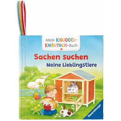 Ravensburger, Livres pour bébé, Mein Knuddel-Knautsch-Buch: Sachen suchen. Meine Lieblingstiere (Allemand) - Publicité Ravensburger, Livres pour bébé, Mein Knuddel-Knautsch-Buch: Sachen suchen. Meine Lieblingstiere (Allemand) - Publicité