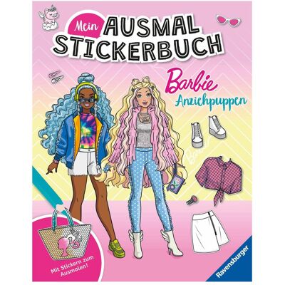 Ravensburger, Autocollants, Mein Ausmalstickerbuch Barbie - Anziehpuppen (300 Autocollants) - Publicité Ravensburger, Autocollants, Mein Ausmalstickerbuch Barbie - Anziehpuppen (300 Autocollants) - Publicité