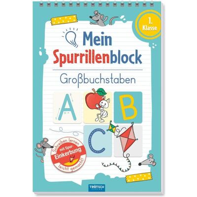 Mein Spurrillenblock Grossbuchstaben 15x23 cm 48 Seiten, Manuels scolaires de Trötsch Verlag GmbH & Co. KG (Éditions Trötsch) - Publicité Mein Spurrillenblock Grossbuchstaben 15x23 cm 48 Seiten, Manuels scolaires de Trötsch Verlag GmbH & Co. KG (Éditions Trötsch) - Publicité