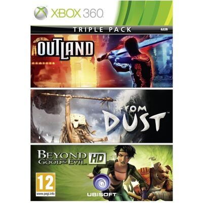 Ubisoft, Microsoft Triple Pack : Beyond Good & Evil + Outland + From Dust, Xbox 360 - Publicité Ubisoft, Microsoft Triple Pack : Beyond Good & Evil + Outland + From Dust, Xbox 360 - Publicité