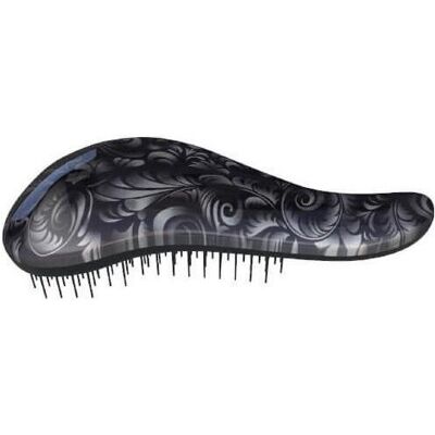 Dtangler, Brosse + peigne, Haarbürste mit schwarzem Blumengriff - Publicité Dtangler, Brosse + peigne, Haarbürste mit schwarzem Blumengriff - Publicité