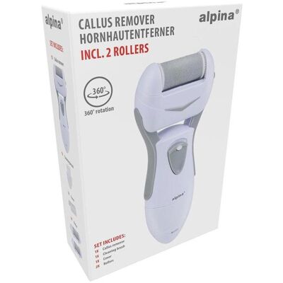 alpina, Appareil de soin des pieds, Callus remover wet/dry - Publicité alpina, Appareil de soin des pieds, Callus remover wet/dry - Publicité