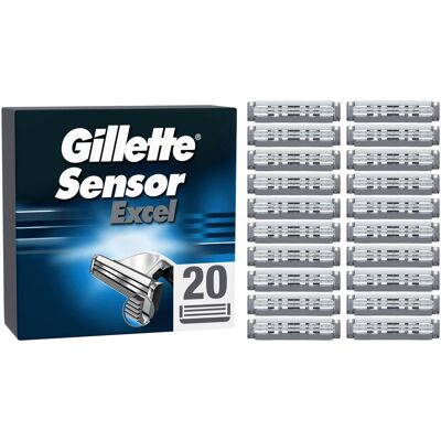 Gillette Lame de rasoir, Sensor Excel (20x) - Publicité Gillette Lame de rasoir, Sensor Excel (20x) - Publicité