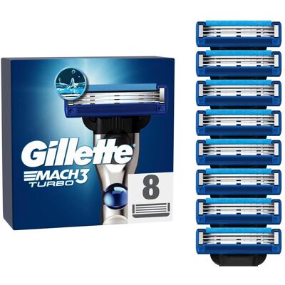 Gillette Lame de rasoir, Mach3 Turbo (8x) - Publicité Gillette Lame de rasoir, Mach3 Turbo (8x) - Publicité