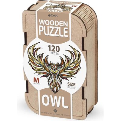 Eco Wood Art Puzzle en bois M - Hibou (Dans une boîte en bois) (120 pièces) - Publicité Eco Wood Art Puzzle en bois M - Hibou (Dans une boîte en bois) (120 pièces) - Publicité