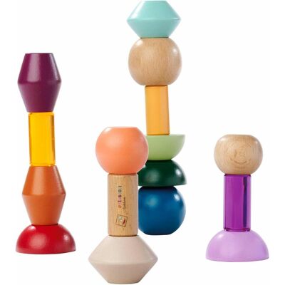 Eichhorn EH Montessori Perles Empilables - Jouet en Bois - Publicité Eichhorn EH Montessori Perles Empilables - Jouet en Bois - Publicité