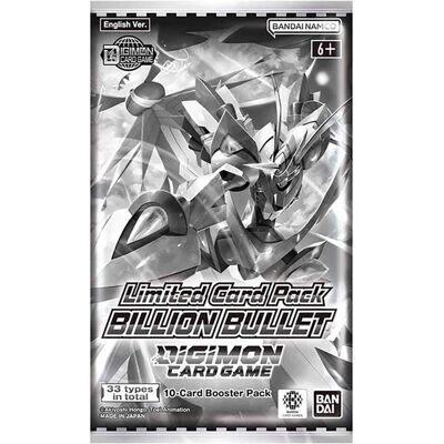 Bandai Limited Card Pack Billion Bullet LM06 Booster - Digimon Card Game - EN (Anglais, Pack de boosters) - Publicité Bandai Limited Card Pack Billion Bullet LM06 Booster - Digimon Card Game - EN (Anglais, Pack de boosters) - Publicité