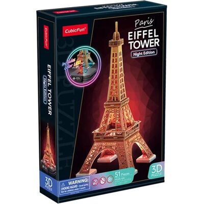 Cubicfun Eiffelturm LED 51 pièces - 3D puzzle - Publicité Cubicfun Eiffelturm LED 51 pièces - 3D puzzle - Publicité
