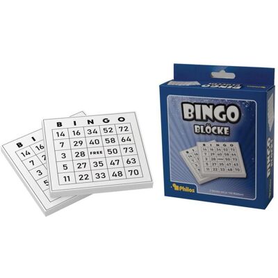Philos Bingoblöcke, 2 Stück mit je 100 Blatt (Allemand, Anglais, Français, Italien, 2 - 5 Joueur) - Publicité Philos Bingoblöcke, 2 Stück mit je 100 Blatt (Allemand, Anglais, Français, Italien, 2 - 5 Joueur) - Publicité