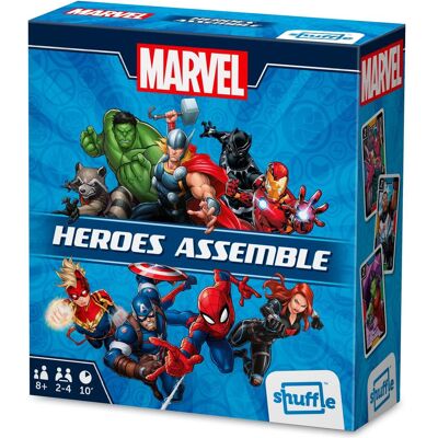 Fournier Marvel Heroes Assemble Jeu de Cartes - Jeu de Société - Publicité Fournier Marvel Heroes Assemble Jeu de Cartes - Jeu de Société - Publicité