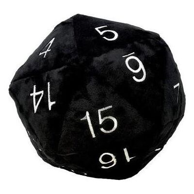 Ultra Pro D20 Cube en peluche - Chiffres noirs/blancs - Publicité Ultra Pro D20 Cube en peluche - Chiffres noirs/blancs - Publicité