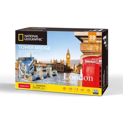 Puzzle 3D Tower Bridge Cubicfun - 120 pièces - Publicité Puzzle 3D Tower Bridge Cubicfun - 120 pièces - Publicité