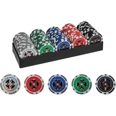 Philos 100 Pokerchips mit Kunststoff-Halter (Allemand, Anglais, Français, Italien, 2 - 6 Joueur) - Publicité Philos 100 Pokerchips mit Kunststoff-Halter (Allemand, Anglais, Français, Italien, 2 - 6 Joueur) - Publicité