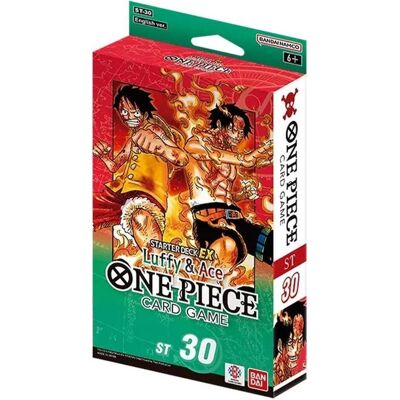 Bandai Trading Cards - Deck - One Piece - JCC - Starter Deck - ST-30 - Ace & Luffy (Anglais, Pont) - Publicité Bandai Trading Cards - Deck - One Piece - JCC - Starter Deck - ST-30 - Ace & Luffy (Anglais, Pont) - Publicité
