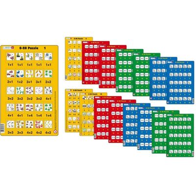 Larsen Puzzle - 0-20 puzzles de calcul (jeu de 16) (16 pièces) - Publicité Larsen Puzzle - 0-20 puzzles de calcul (jeu de 16) (16 pièces) - Publicité