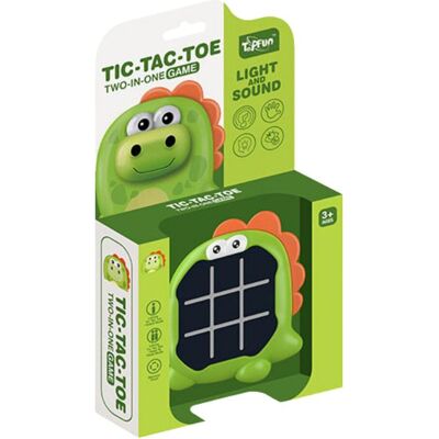 Lean Toys 3in1-Spiel Tic-Tac-Toe Memory grüner Dinosaurier (2 Joueur) - Publicité Lean Toys 3in1-Spiel Tic-Tac-Toe Memory grüner Dinosaurier (2 Joueur) - Publicité