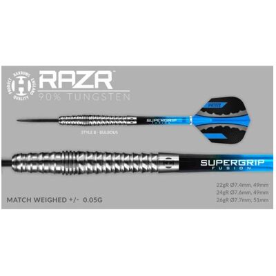 Harrows Razr 90% Steeltip Darts (28 g) - Publicité Harrows Razr 90% Steeltip Darts (28 g) - Publicité