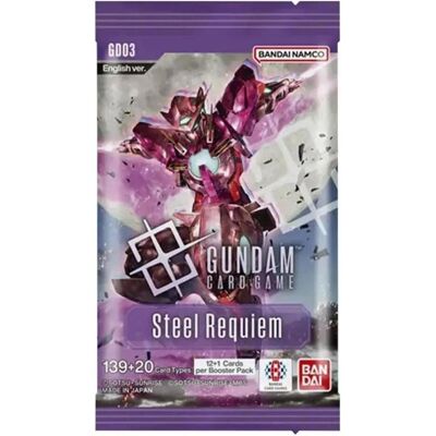 Bandai Steel Requiem GD03 - Gundam Card Game (Anglais, Pack de boosters) - Publicité Bandai Steel Requiem GD03 - Gundam Card Game (Anglais, Pack de boosters) - Publicité