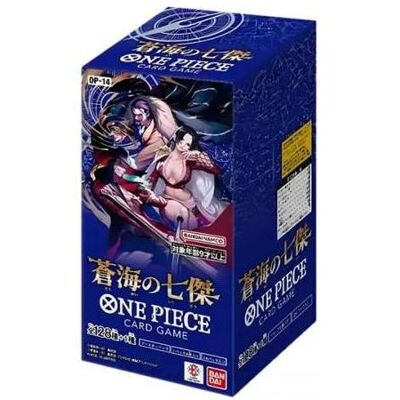 Bandai Boîte de Cartes One Piece OP-14 – 24 Paquets – Bleue (Coffret & Collection) - Publicité Bandai Boîte de Cartes One Piece OP-14 – 24 Paquets – Bleue (Coffret & Collection) - Publicité