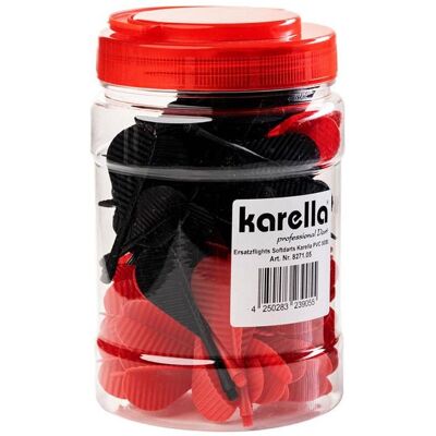 Karella Fléchettes de Dard - 50 pcs PVC Rouge/Noir - Publicité Karella Fléchettes de Dard - 50 pcs PVC Rouge/Noir - Publicité