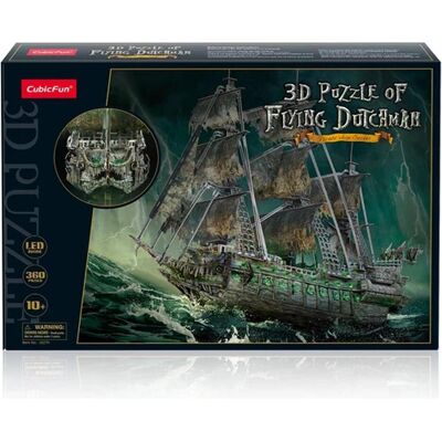 Cubicfun Puzzle 3D Flying Dutchman LED - Navire Pirate - Publicité Cubicfun Puzzle 3D Flying Dutchman LED - Navire Pirate - Publicité