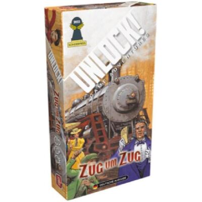Asmodée SCOD0084 - Débloquez! Aventures de jeu : Ticket to Ride (scénario unique), pour 1-6 joueurs, à (Allemand, 1 - 6 Joueur) - Publicité Asmodée SCOD0084 - Débloquez! Aventures de jeu : Ticket to Ride (scénario unique), pour 1-6 joueurs, à (Allemand, 1 - 6 Joueur) - Publicité