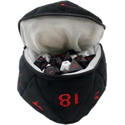 Ultra Pro UP18786 - Sac de cubes en peluche D20 - Noir et rouge - Publicité Ultra Pro UP18786 - Sac de cubes en peluche D20 - Noir et rouge - Publicité
