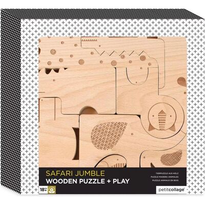 Ensemble de Puzzle d'Animaux en Bois Petitcollage - Jouet Montessori Écologique - Publicité Ensemble de Puzzle d'Animaux en Bois Petitcollage - Jouet Montessori Écologique - Publicité