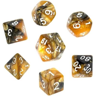 Rebel Jeu de dés RPG - Deux couleurs - Juodas et Gold - Publicité Rebel Jeu de dés RPG - Deux couleurs - Juodas et Gold - Publicité