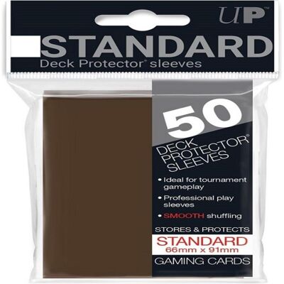 Ultra Pro Pochettes de cartes de protection de pont Brun uni (50) - Publicité Ultra Pro Pochettes de cartes de protection de pont Brun uni (50) - Publicité