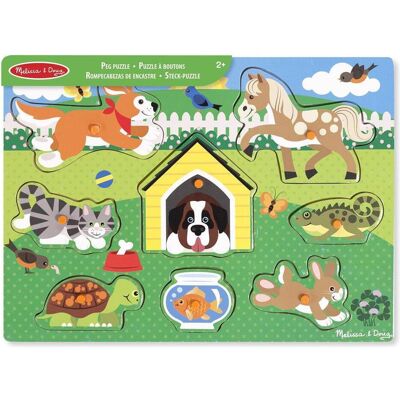 Melissa & Doug Puzzle en bois « Pets » - 8 (8 pièces) - Publicité Melissa & Doug Puzzle en bois « Pets » - 8 (8 pièces) - Publicité