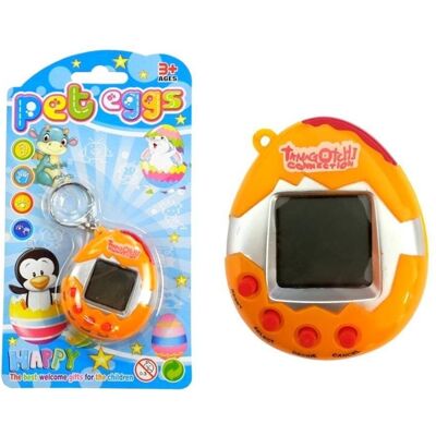 Lean Toys Tamagotchi, ein orangefarbenes Tier in einem Ei - Publicité Lean Toys Tamagotchi, ein orangefarbenes Tier in einem Ei - Publicité