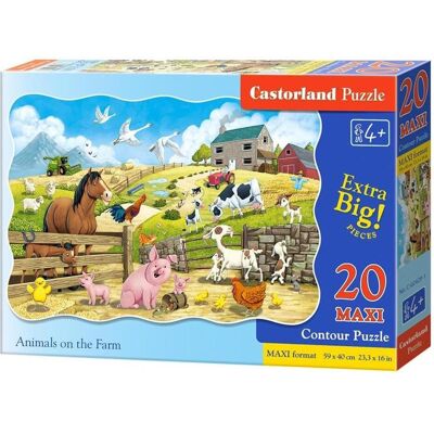 Castorland Animals on the Farm, puzzle 20 pièces maxi (20 pièces) - Publicité Castorland Animals on the Farm, puzzle 20 pièces maxi (20 pièces) - Publicité