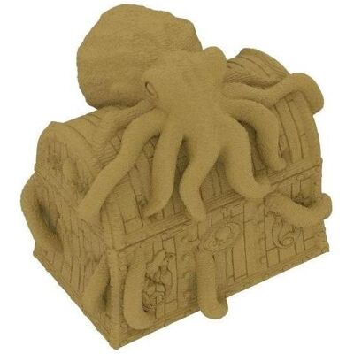 Feldherr Fates End : Boîte à dés « Davy Jones » dorée en 3D pour jeux de société et jeux de rôle (Matières plastiques) - Publicité Feldherr Fates End : Boîte à dés « Davy Jones » dorée en 3D pour jeux de société et jeux de rôle (Matières plastiques) - Publicité
