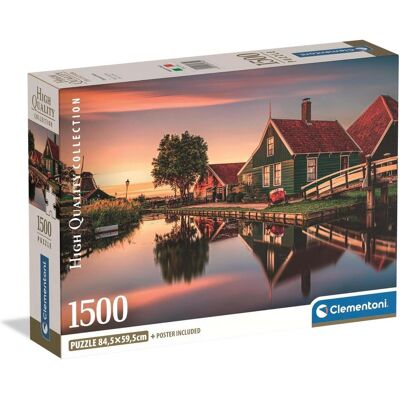 Clementoni 31734 Puzzle - Zaanse Schans, 1500 pièces, Multi couleurs - Puzzle - Publicité Clementoni 31734 Puzzle - Zaanse Schans, 1500 pièces, Multi couleurs - Puzzle - Publicité