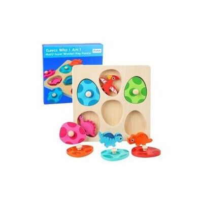 Lean Toys Memory-Puzzle aus Holz: Dinosaurier in Eiern - Publicité Lean Toys Memory-Puzzle aus Holz: Dinosaurier in Eiern - Publicité