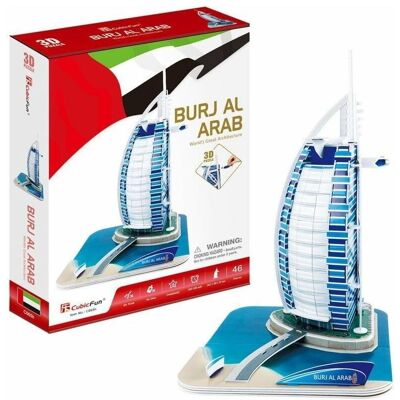 Cubicfun Puzzle 3d Budynek Buraj Al. Arabia (46 pièces) - Publicité Cubicfun Puzzle 3d Budynek Buraj Al. Arabia (46 pièces) - Publicité