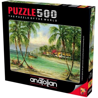 Anatolian 3616 puzzle de 500 pièces. Afternoon in the bungalows par Martin Figlinski (500 pièces) - Publicité Anatolian 3616 puzzle de 500 pièces. Afternoon in the bungalows par Martin Figlinski (500 pièces) - Publicité