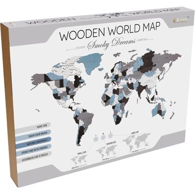 Eco Wood Art WORLD MAP MSmoky Dreams (126 pièces) - Publicité Eco Wood Art WORLD MAP MSmoky Dreams (126 pièces) - Publicité