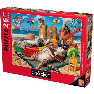 Puzzle Anatolian 3322 - Chats sur la Plage - 260 Pièces - Publicité Puzzle Anatolian 3322 - Chats sur la Plage - 260 Pièces - Publicité