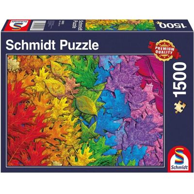 Puzzle 1500 pièces Schmidt Artist Michael David Ward - Feuilles Colorées - Publicité Puzzle 1500 pièces Schmidt Artist Michael David Ward - Feuilles Colorées - Publicité