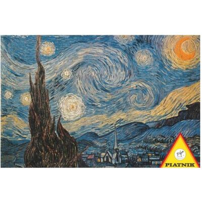 Piatnik Van Gogh Nuit Étoilée Puzzle - 1000 Pièces - Publicité Piatnik Van Gogh Nuit Étoilée Puzzle - 1000 Pièces - Publicité